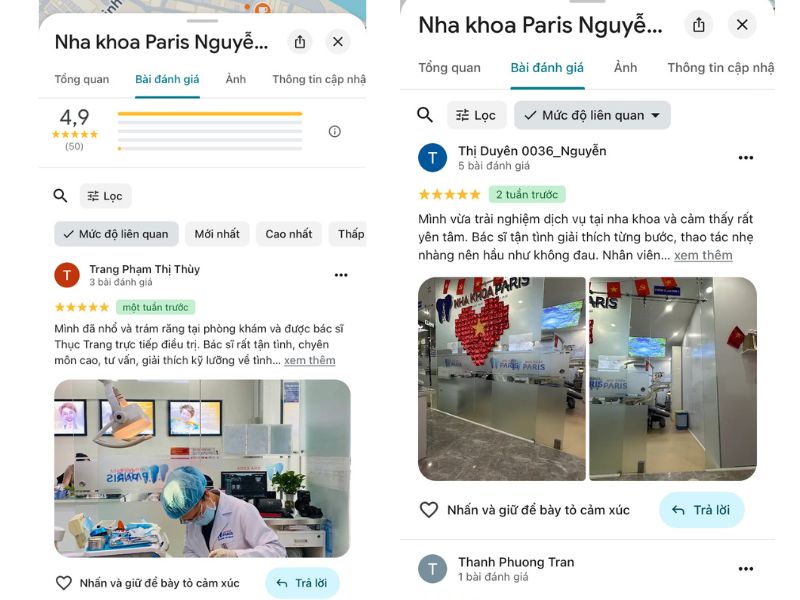Feedback khách hàng đánh giá địa chỉ nha khoa uy tín 